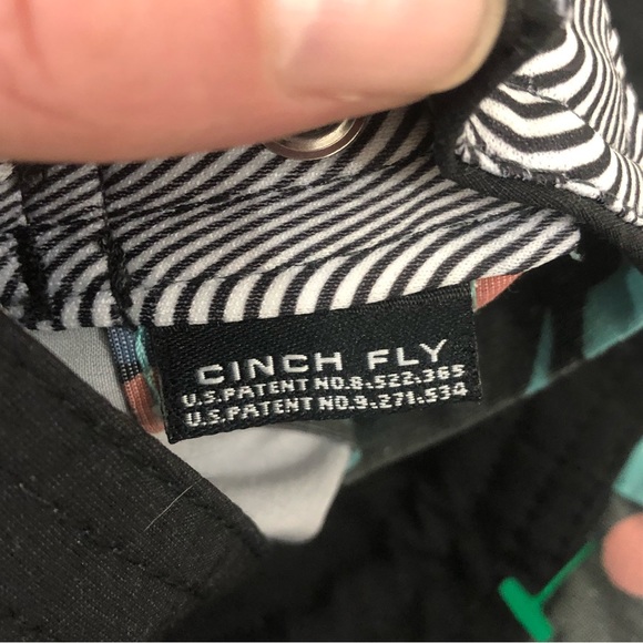 Volcom Stone Cinch Fly Turquoise Black Palm Floral Surf Swim Board Short Men 34 - Picture 4 of 9